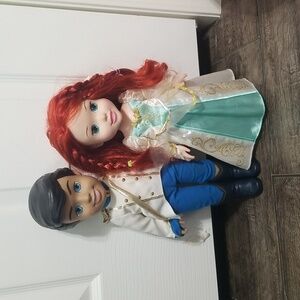 Authentic Disney Eric & Ariel dolls